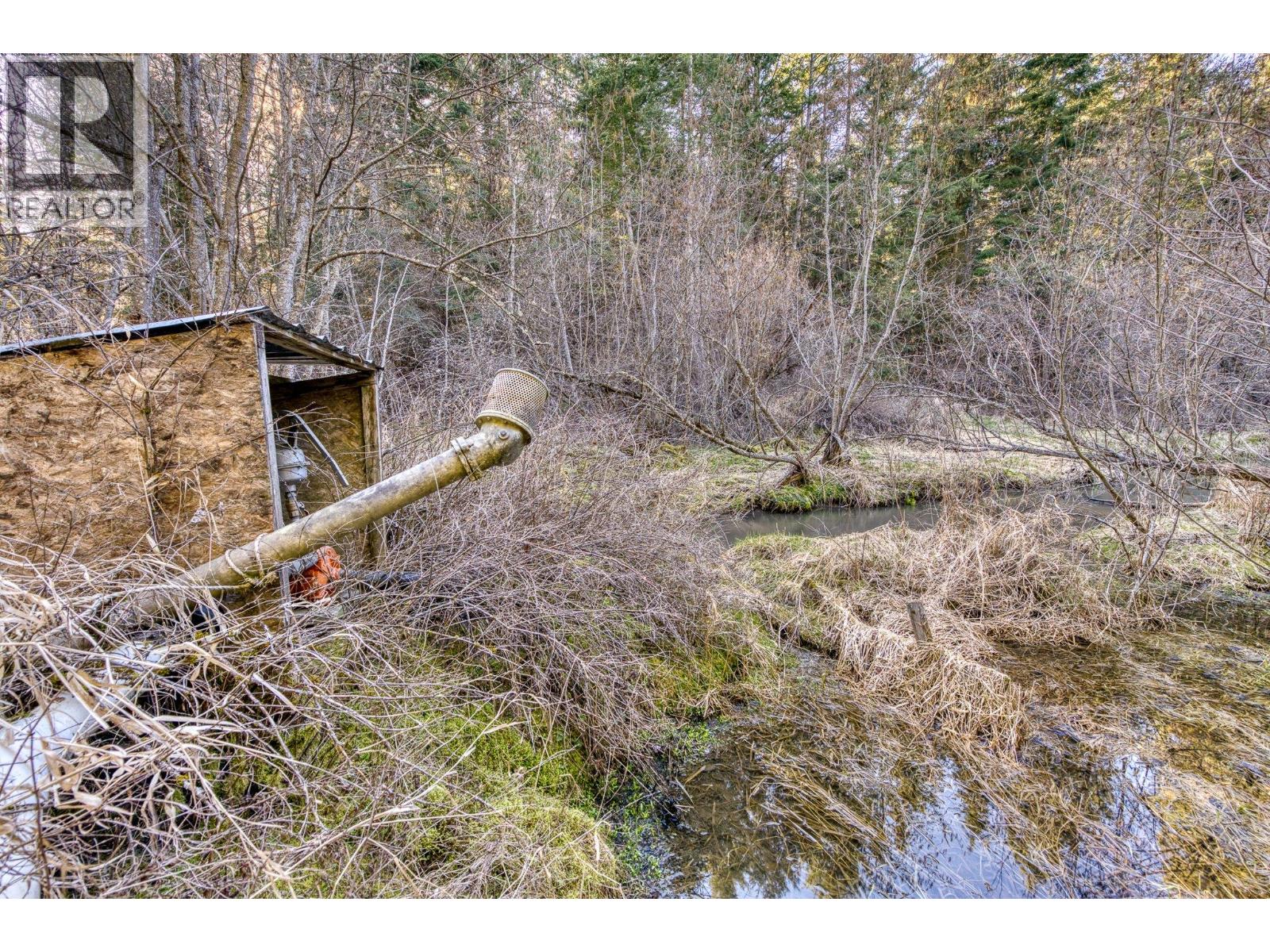 Pump at creek for irrigation
