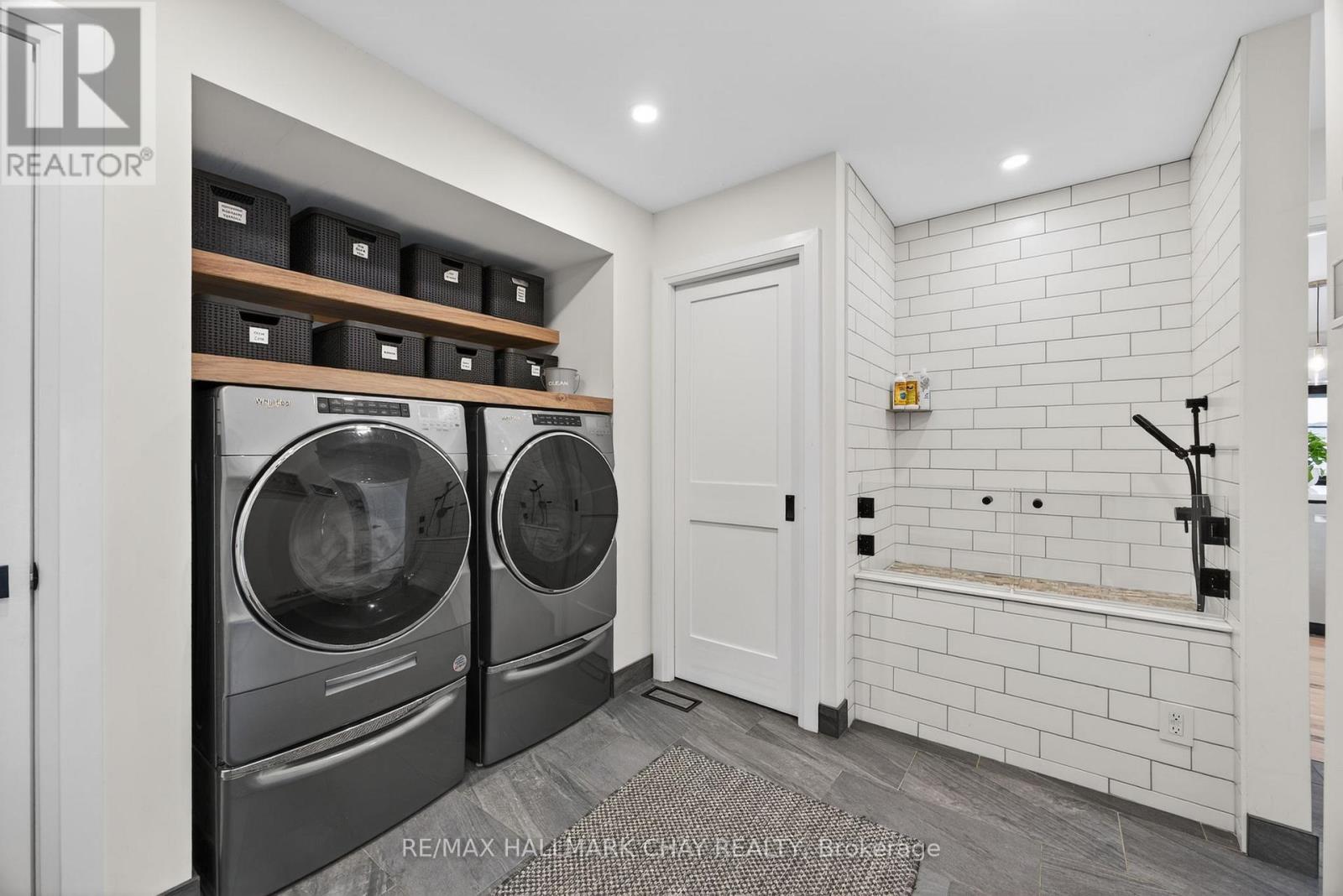 Mudroom with Laundry & Dog shower