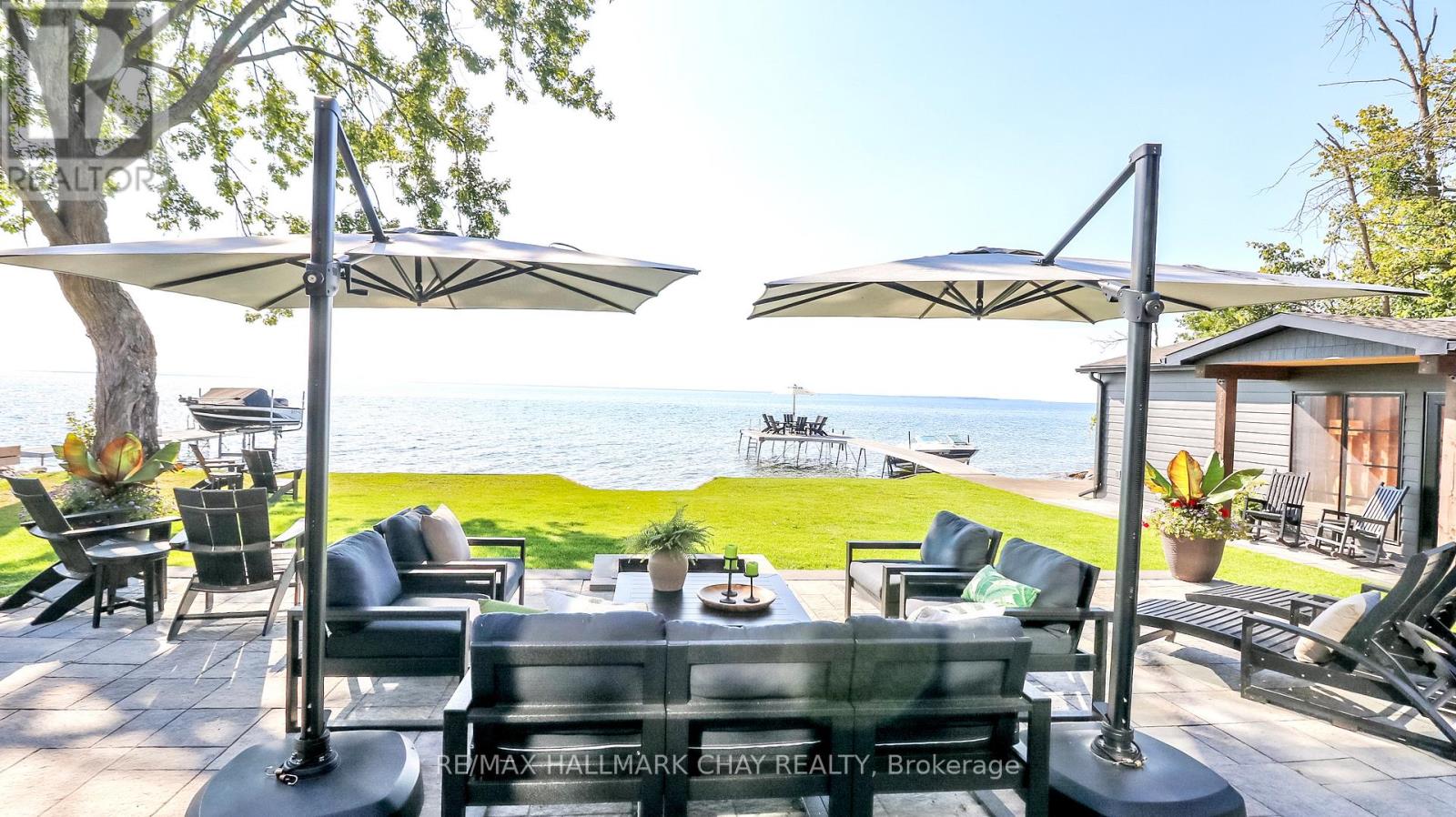 Patio with Firepit overlooking lake