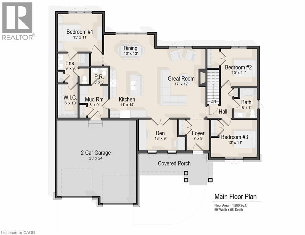 View of floor plan / room layout