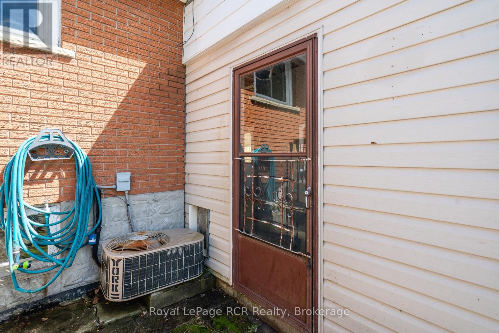 outside door into carport and central air