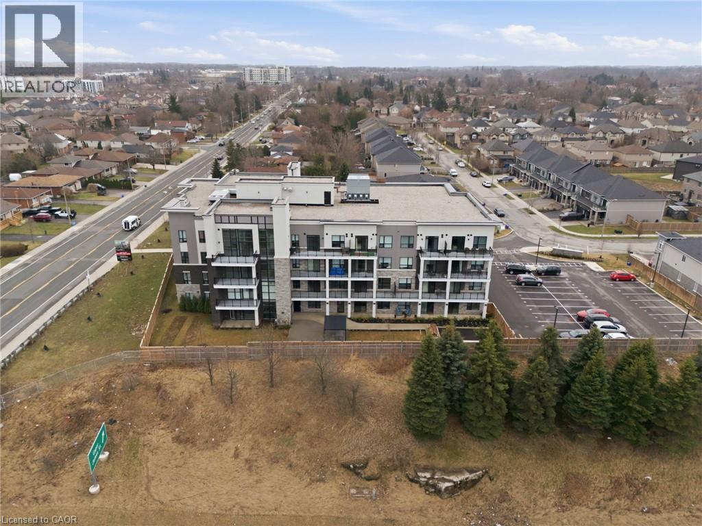 Aerial view of apartment complex / building