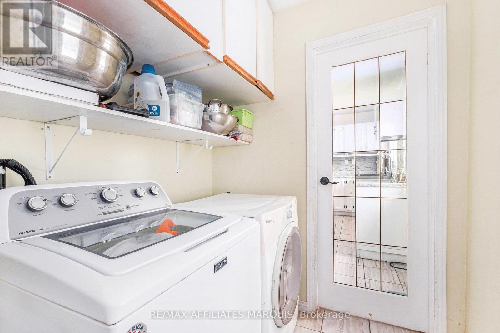 laundry has practical pass-through to the kitchen