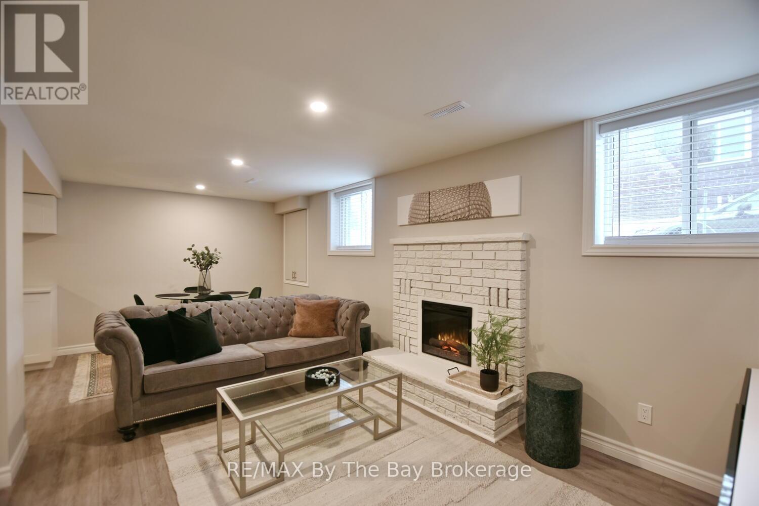 Electric Fireplace in Living Area in Apartment