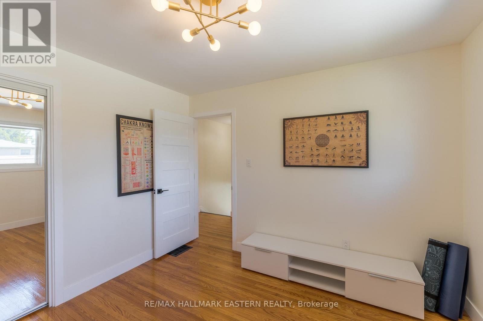 Bedroom currently used for a yoga room