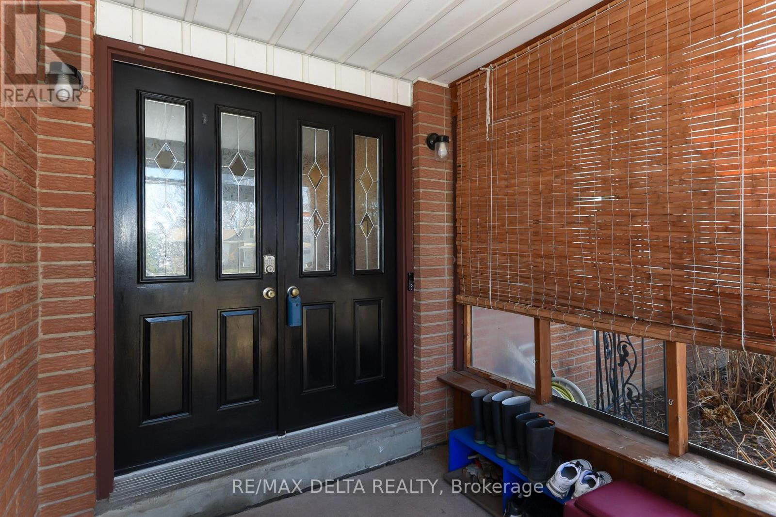 Enclosed Porch Area is Great for Muddy Shoes