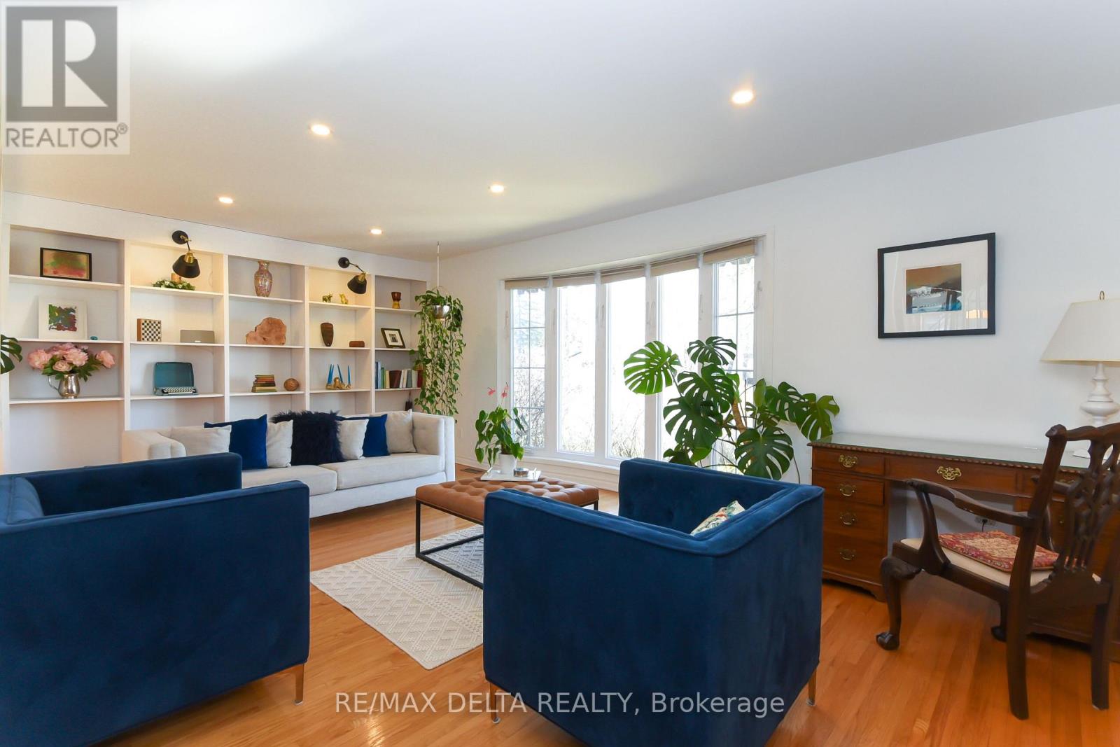 Living Area with Hardwood Flooring