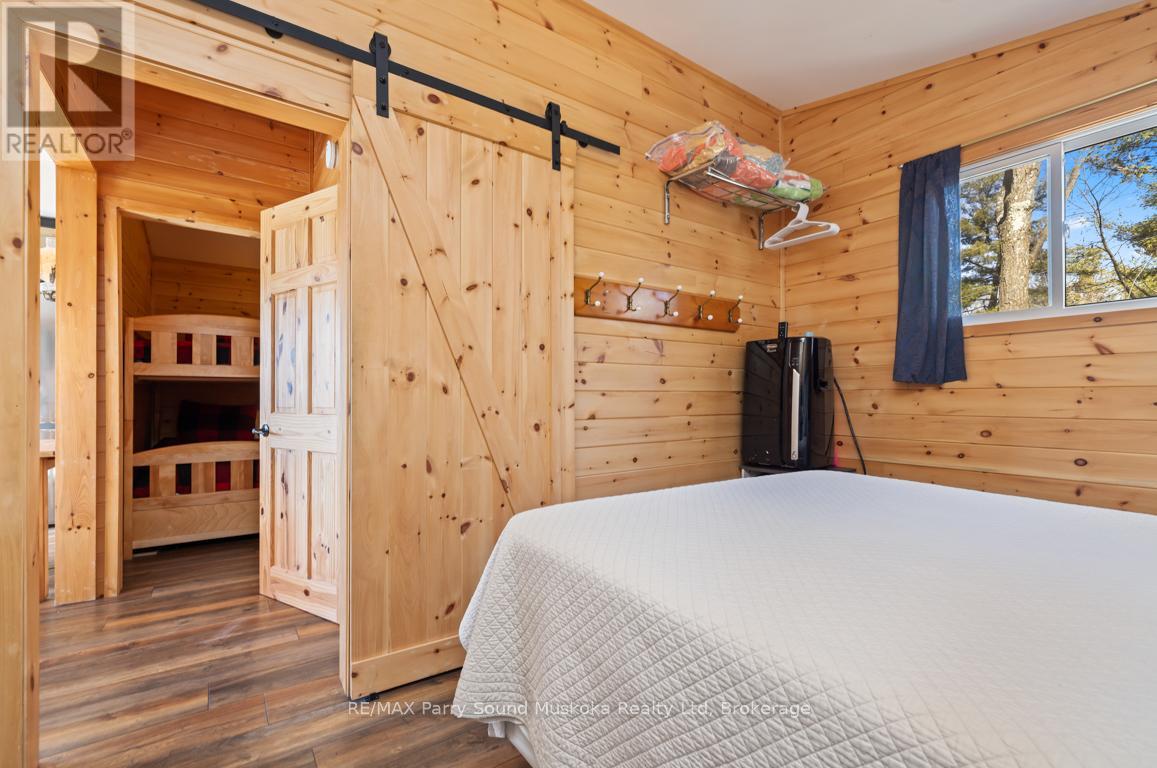 Light and cosy Pine interior, barn door