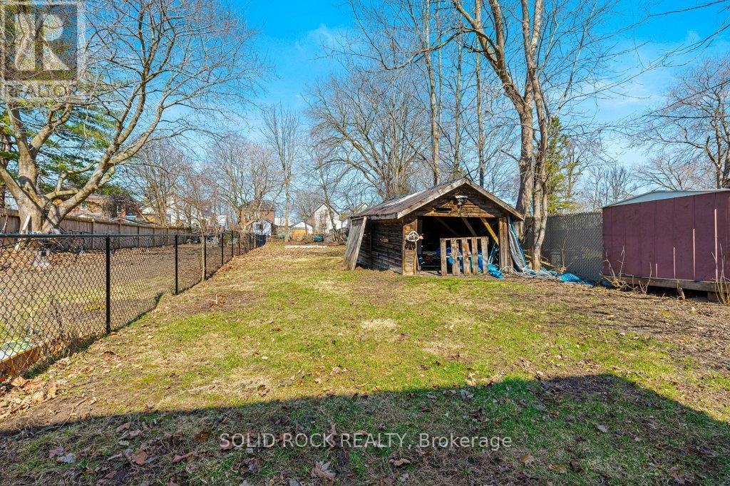Rustic rear storage building