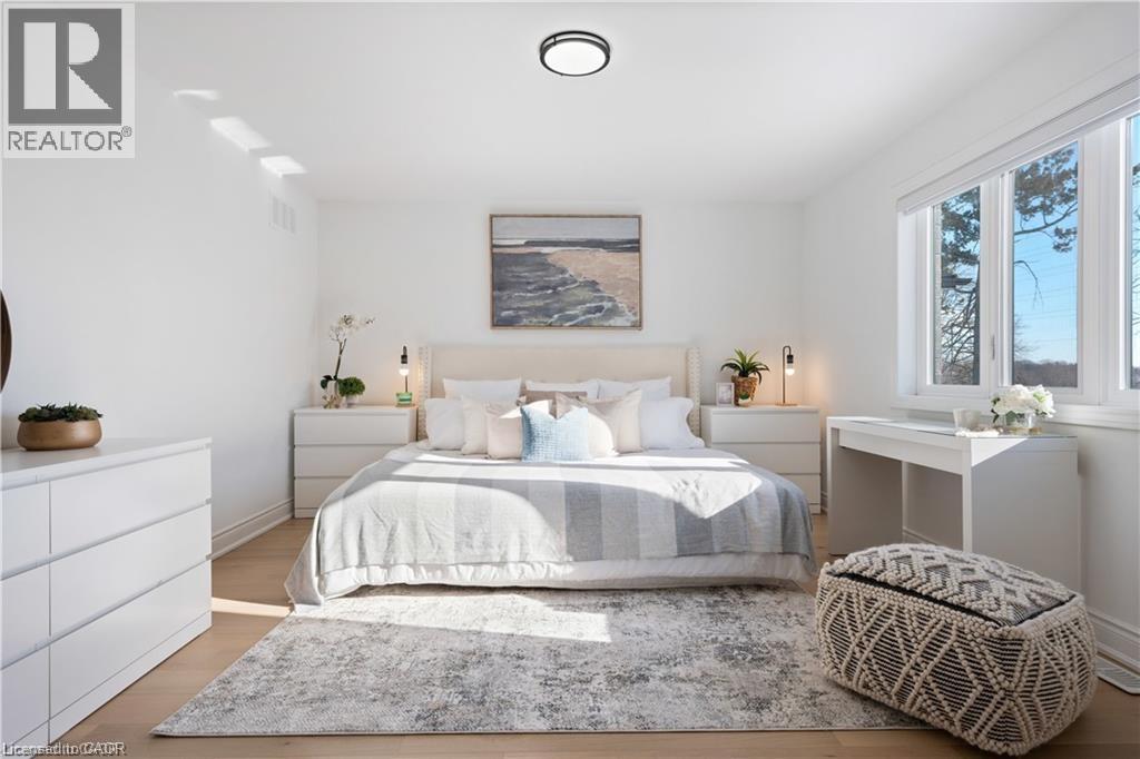 Bedroom featuring light wood finished floors and baseboards