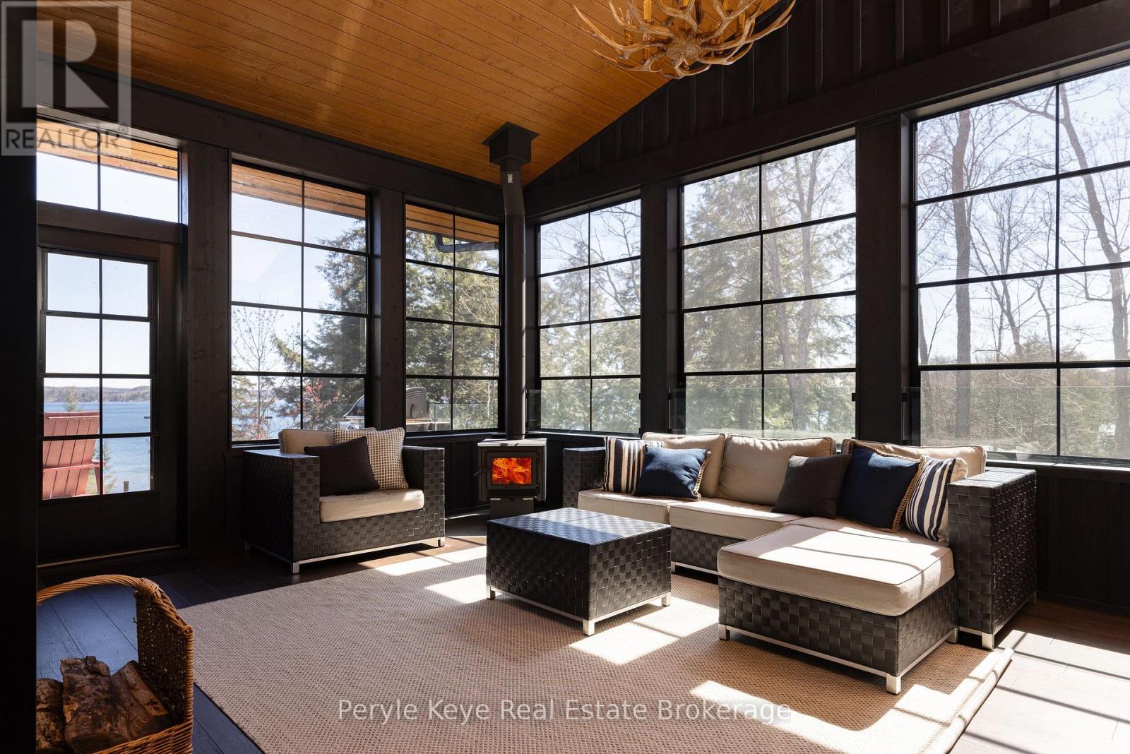 Muskoka Room with a Cozy Woodstove