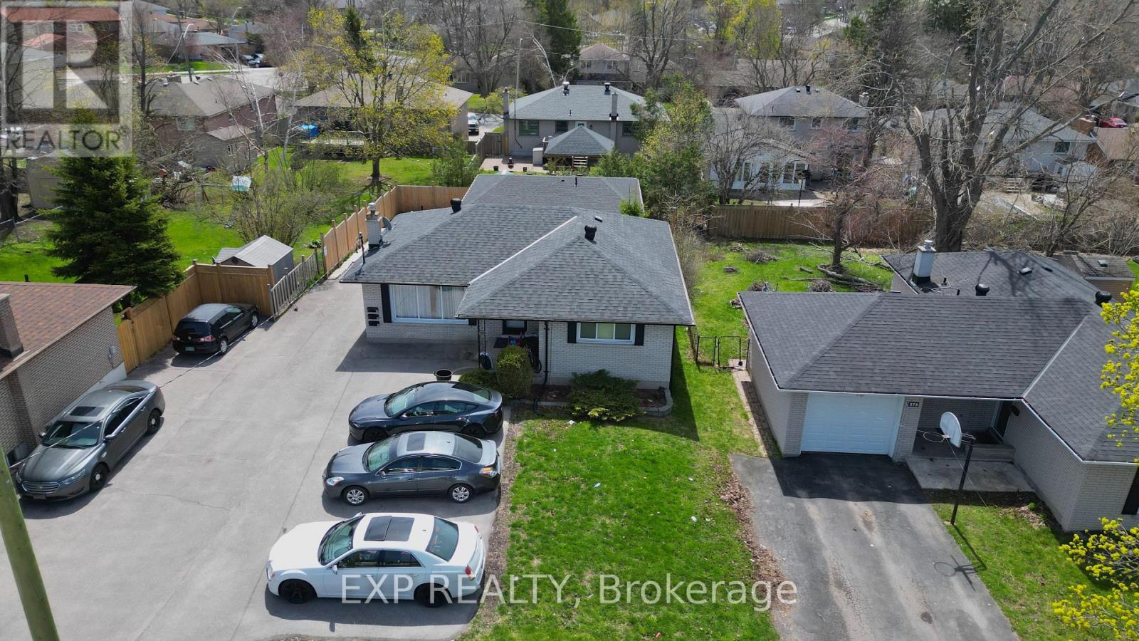 Front of Property with 4-Legal Parking Spaces