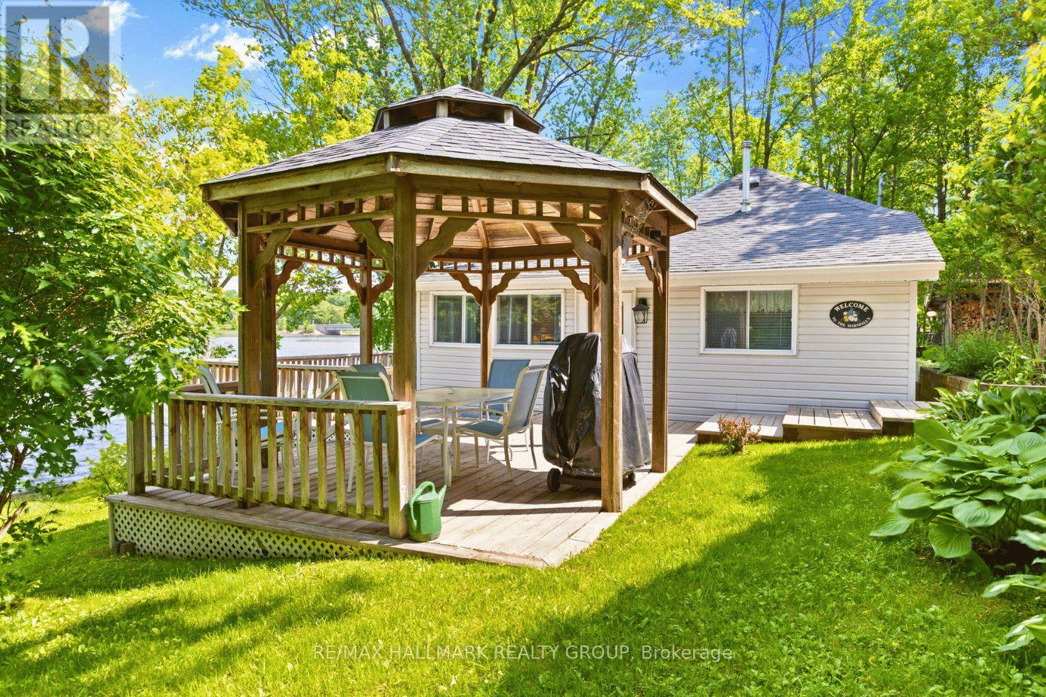 Gazebo retreat surrounded by nature