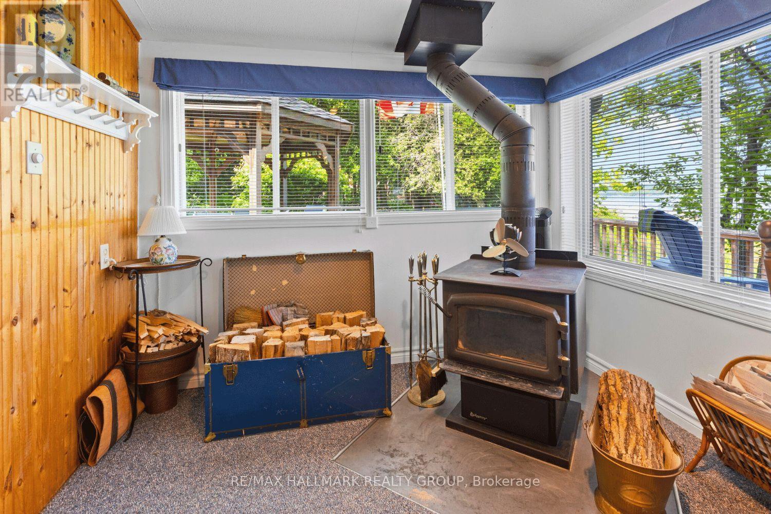 Cozy wood stove for warmth and comfort