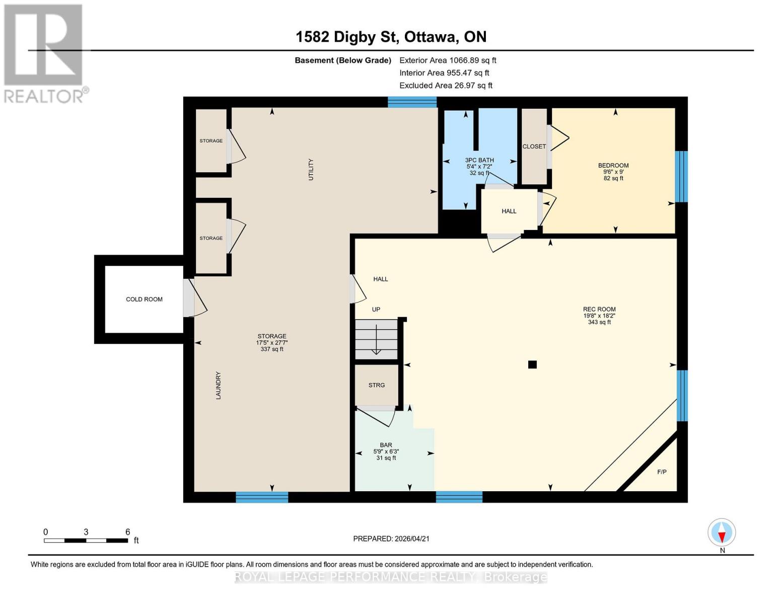 Lower level floor plan