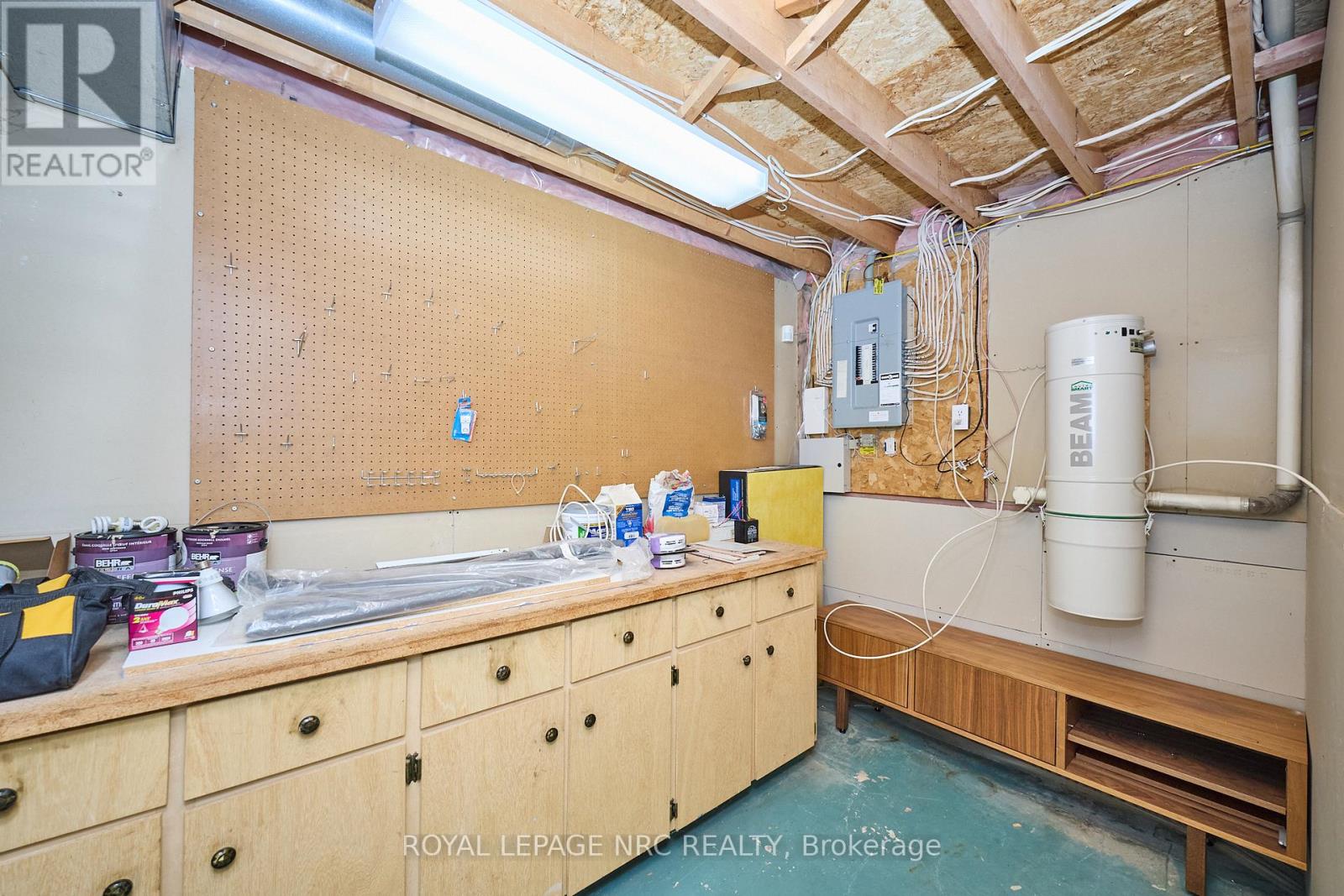 Private workshop in basement.