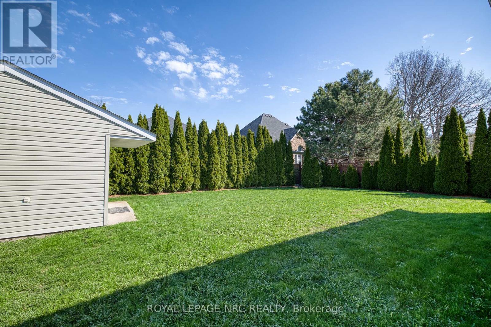 Spacious and private back yard.