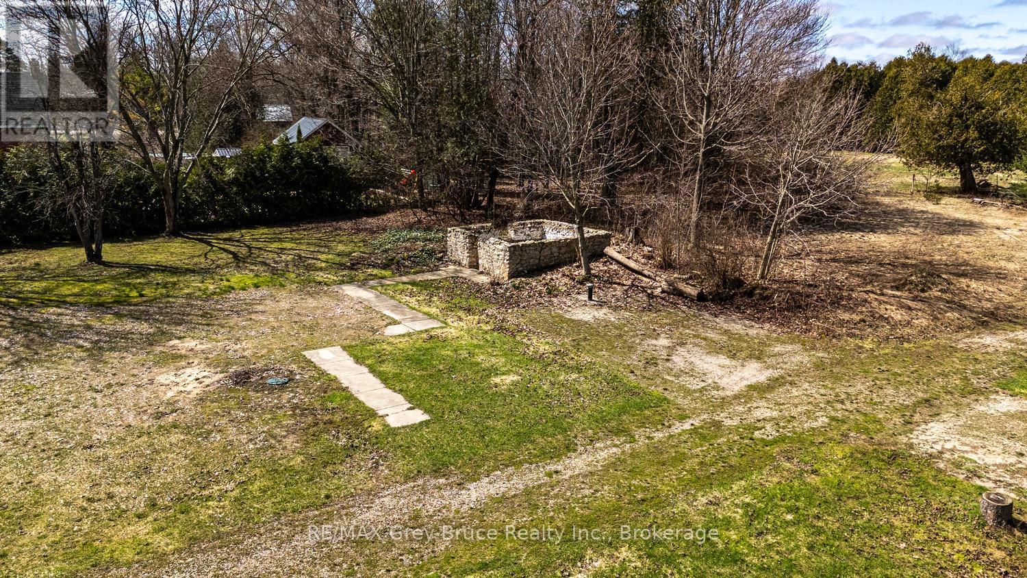 Existing stone foundation structure