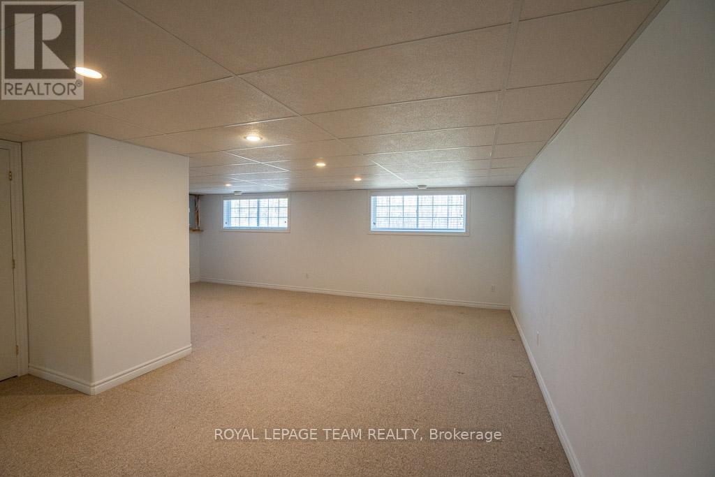 Bright family room in finished basement