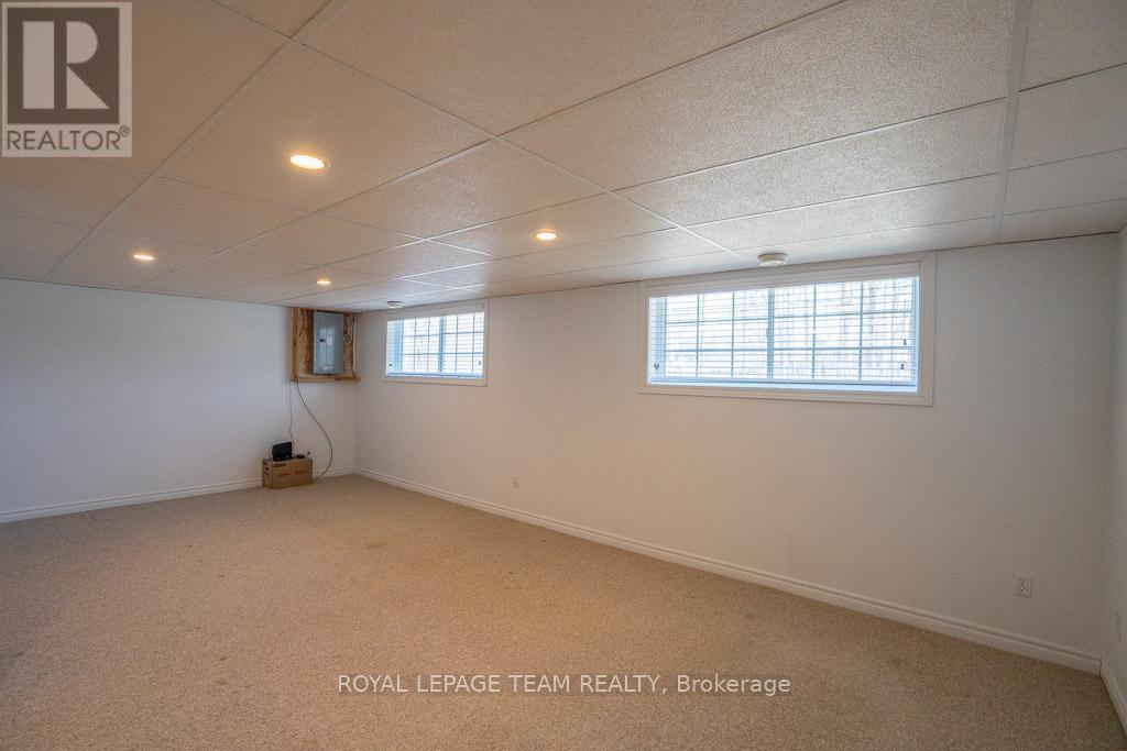 Bright family room in finished basement.