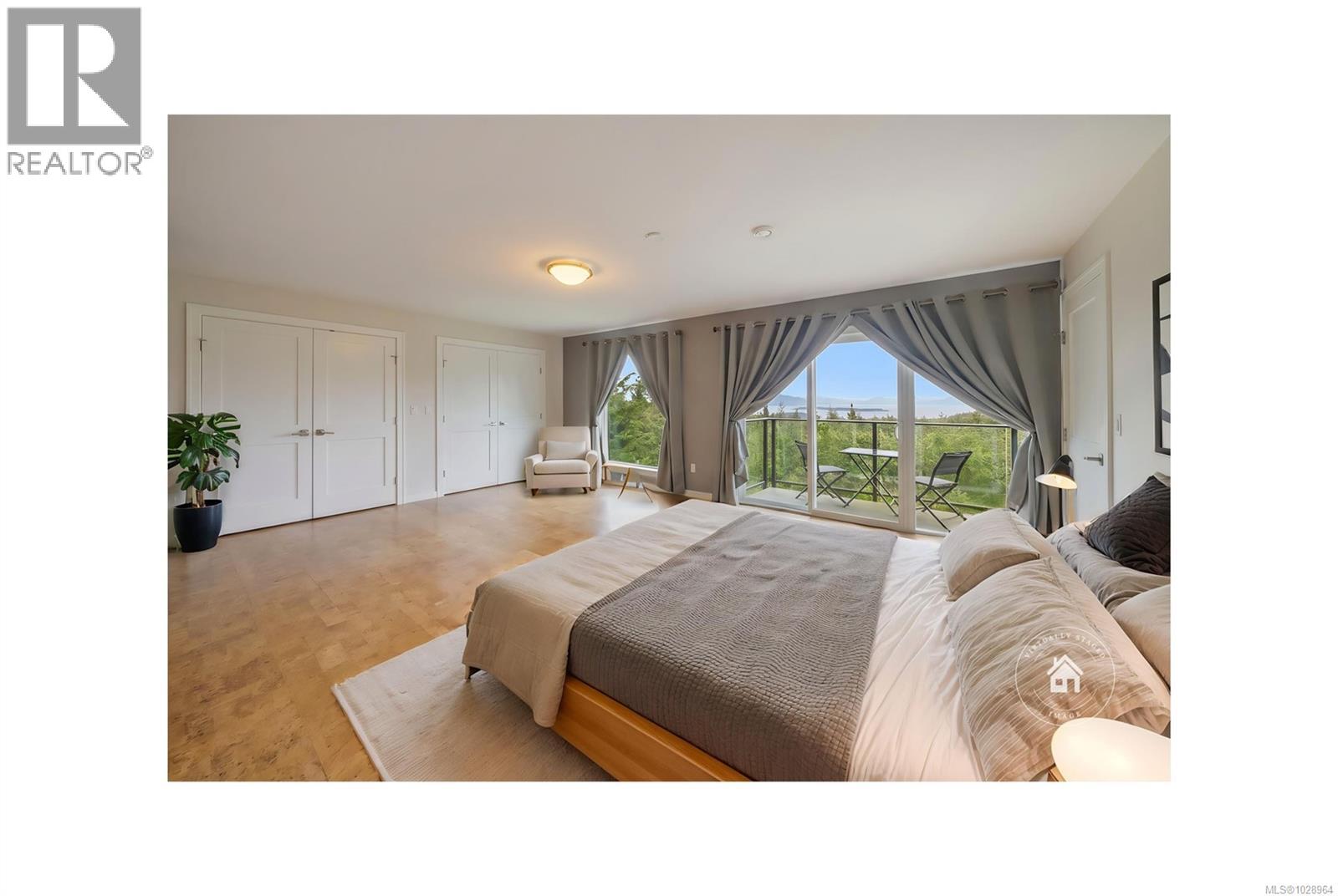 Virtually staged Primary Bedroom