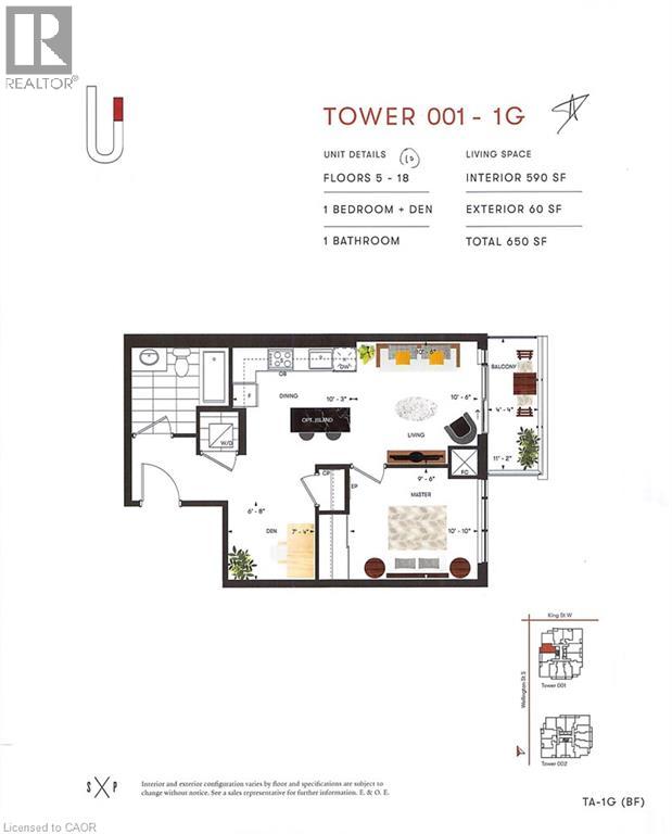 5 WELLINGTON Street S Unit# 1008, Kitchener, Ontario, N2G0E3 — Photo 19