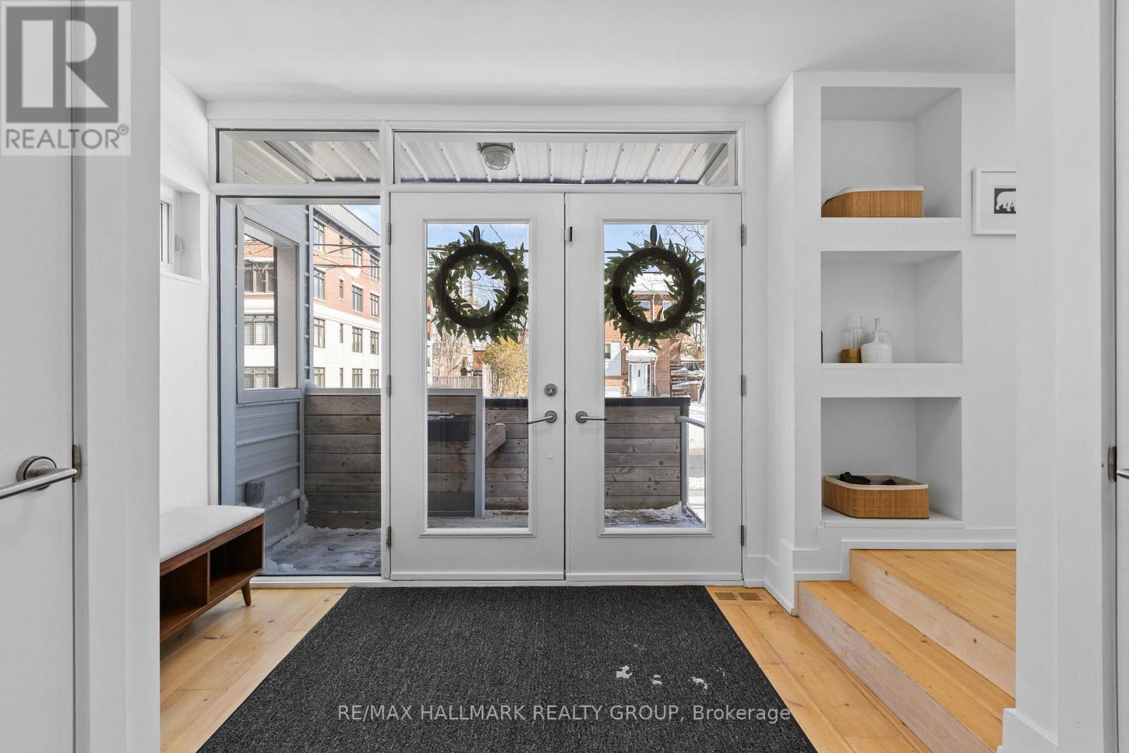 Bright welcoming front entry