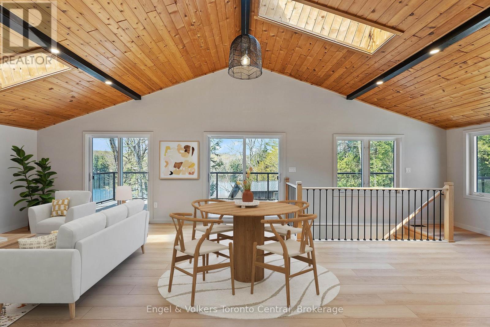 Dining with w/o to deck - virtually staged