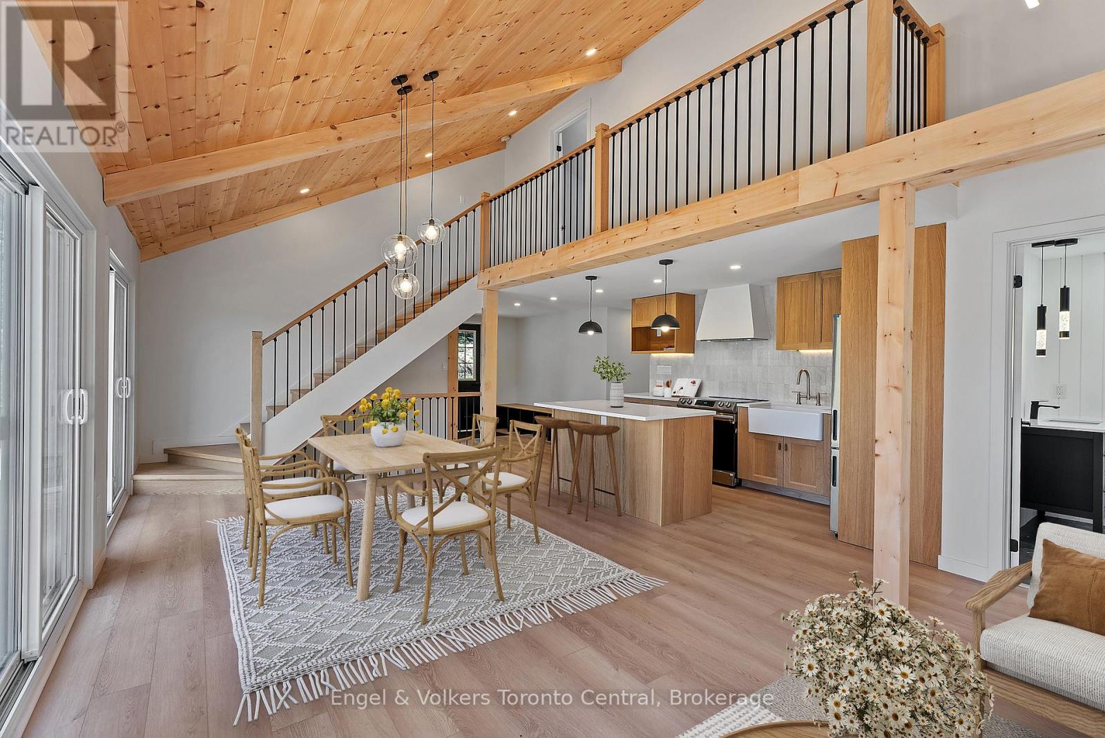 Lower cottage dining/living - virtually staged