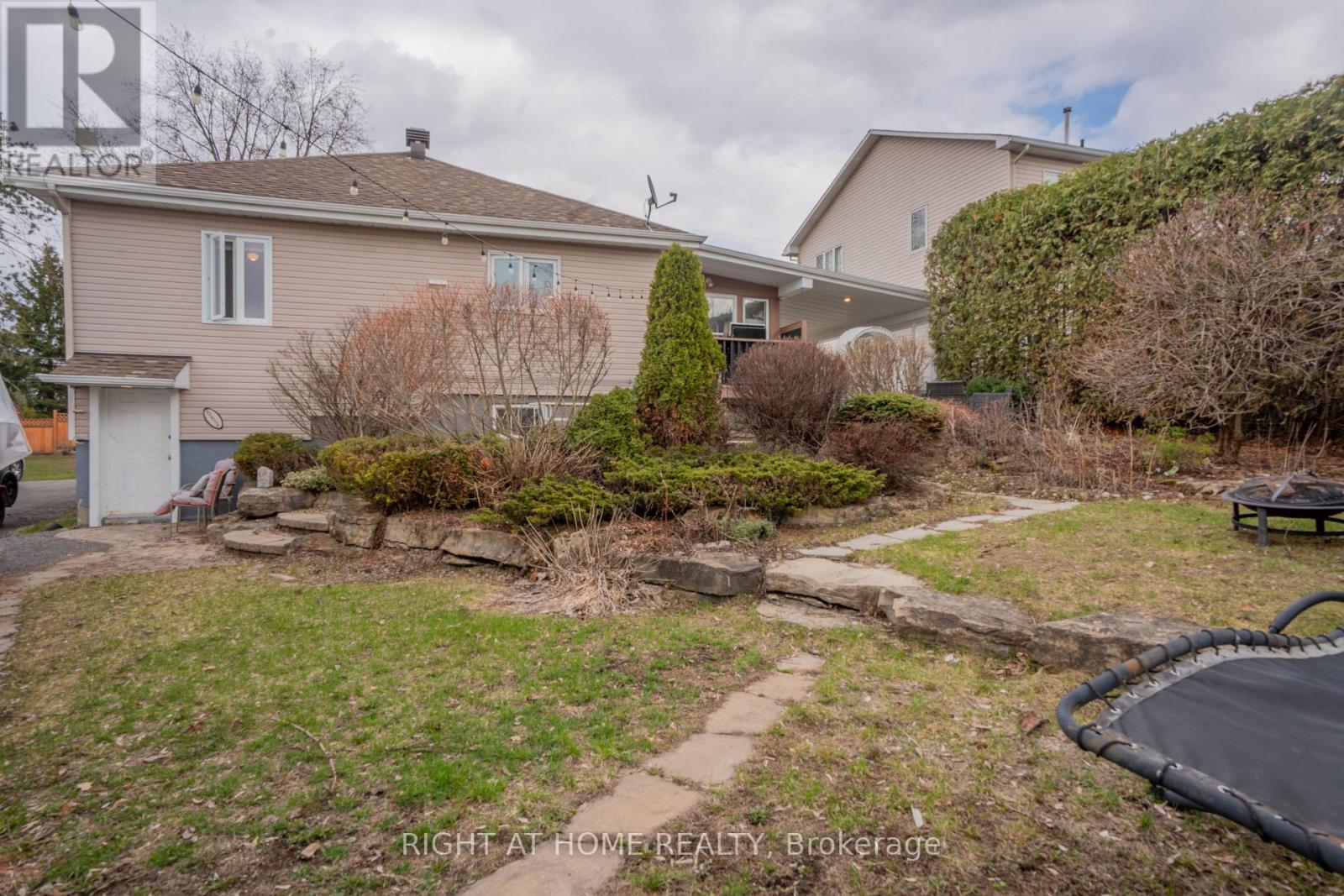 Backyard facing house