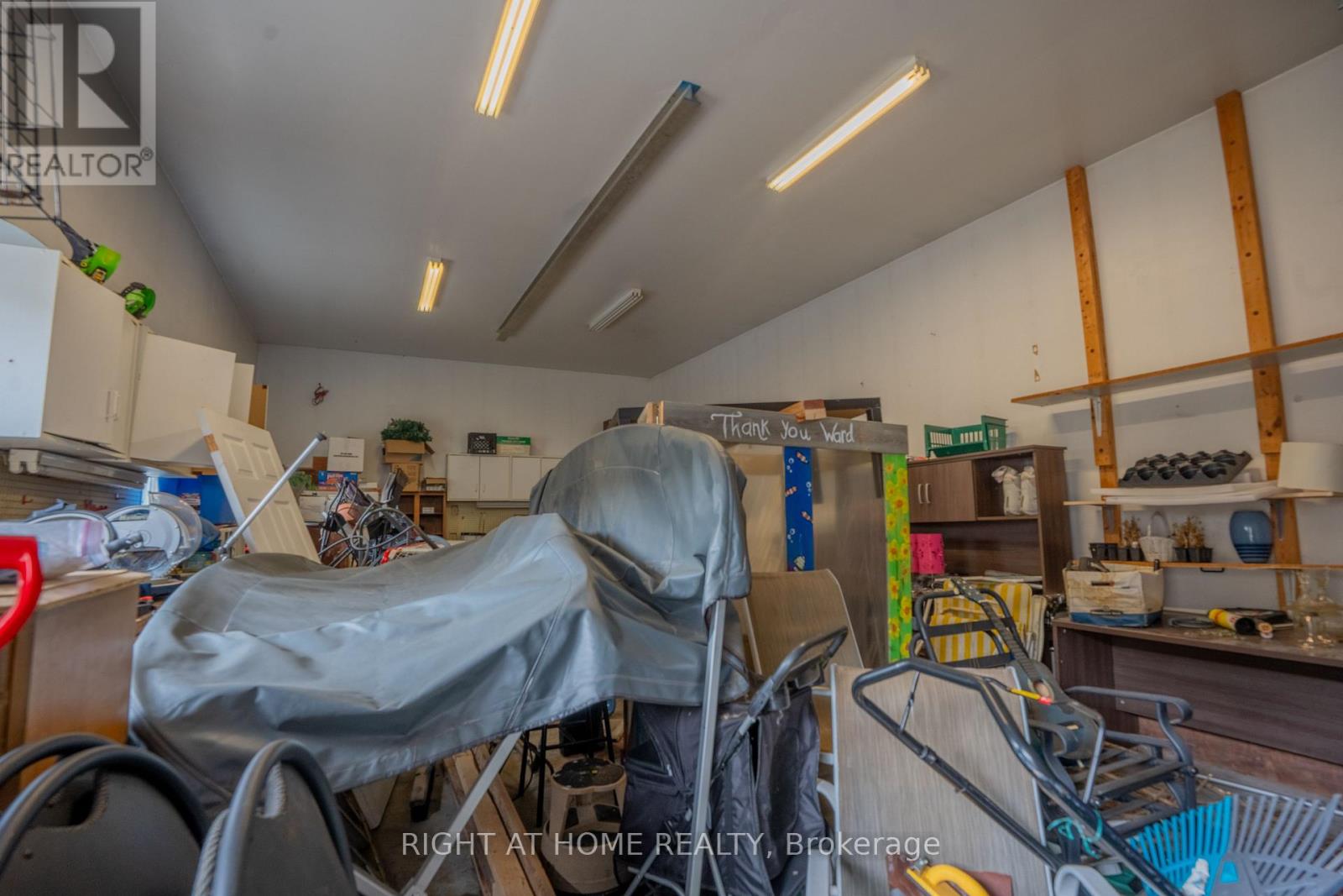 Detached garage interior