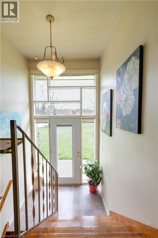 Front door - looking down from the main floor.