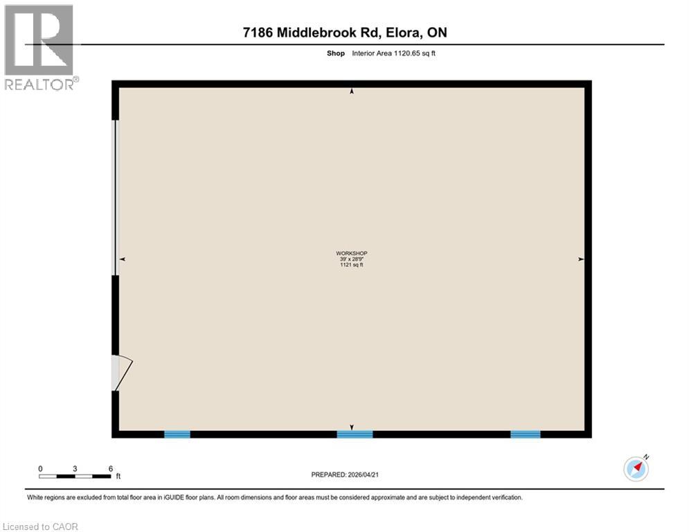 Floor plan of the workshop.