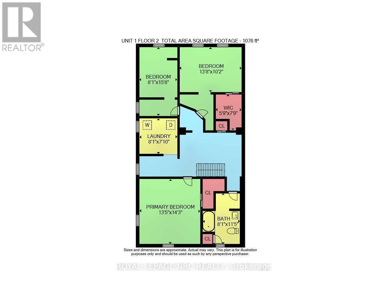 Unit 1 - upper level apartment floor plan