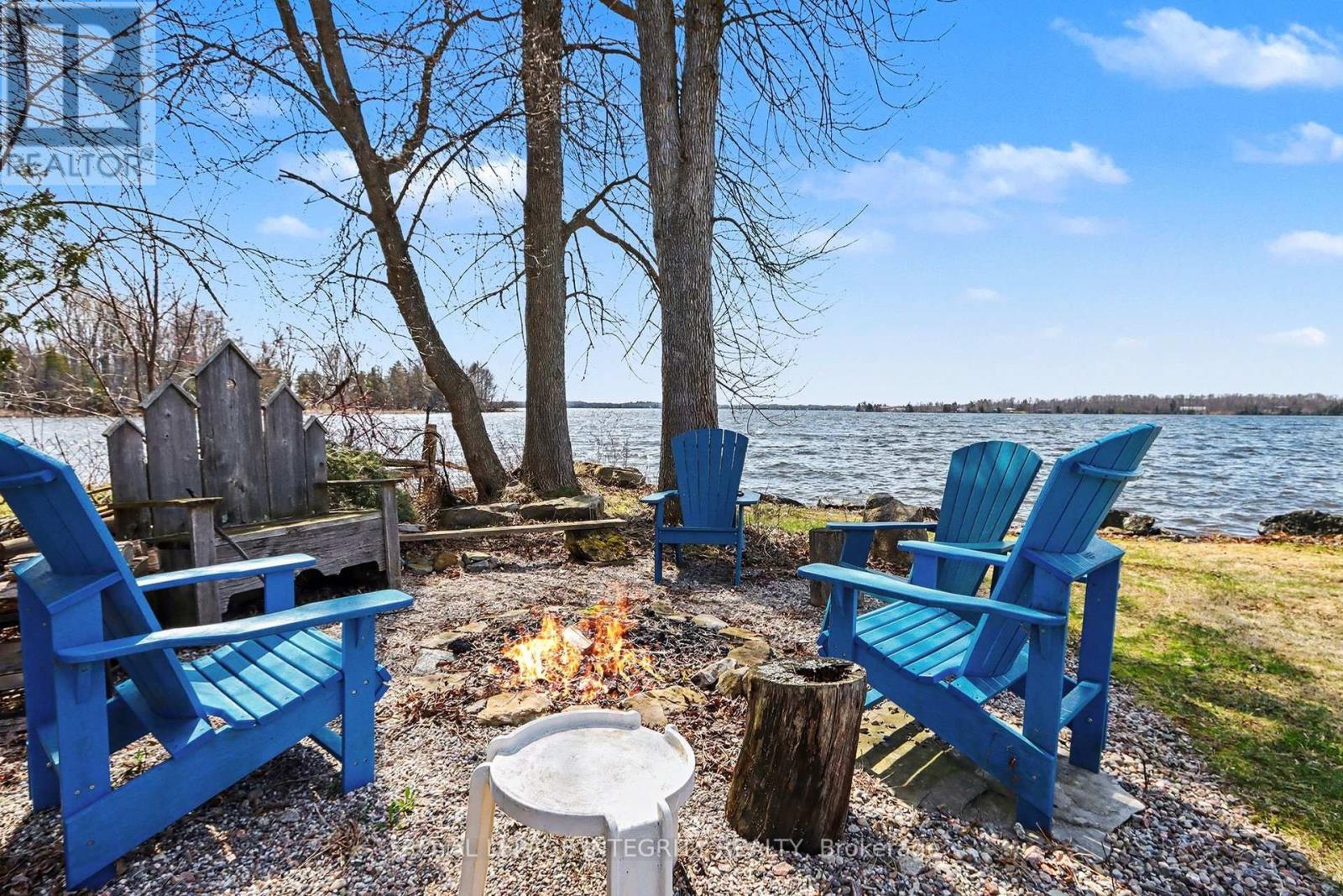 Lakeside fire pit