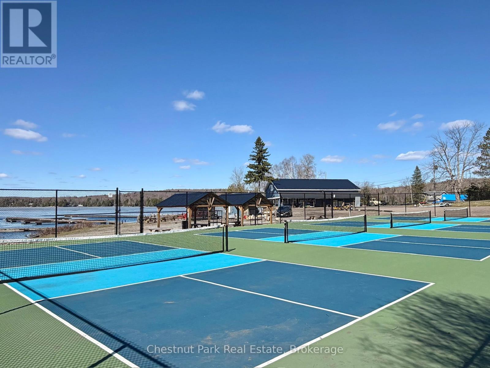 Pickleball courts at marina