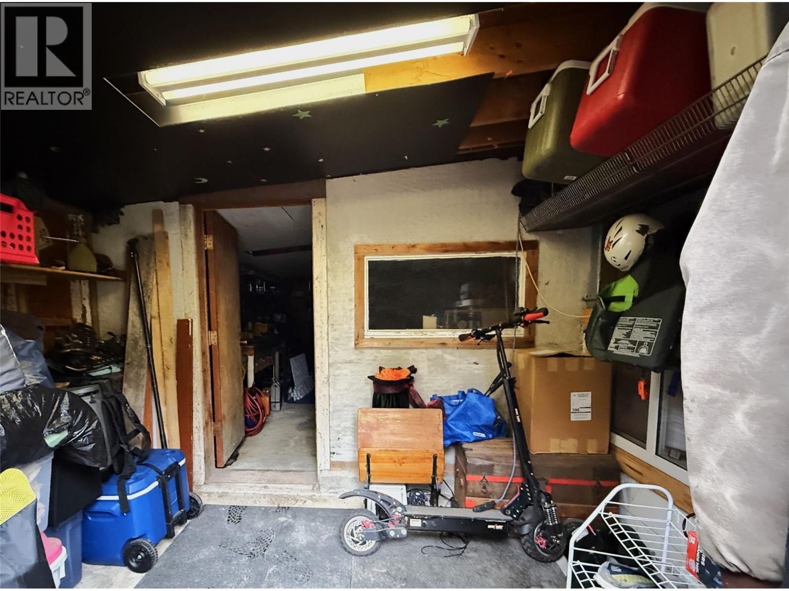 Storage room at back of garage.