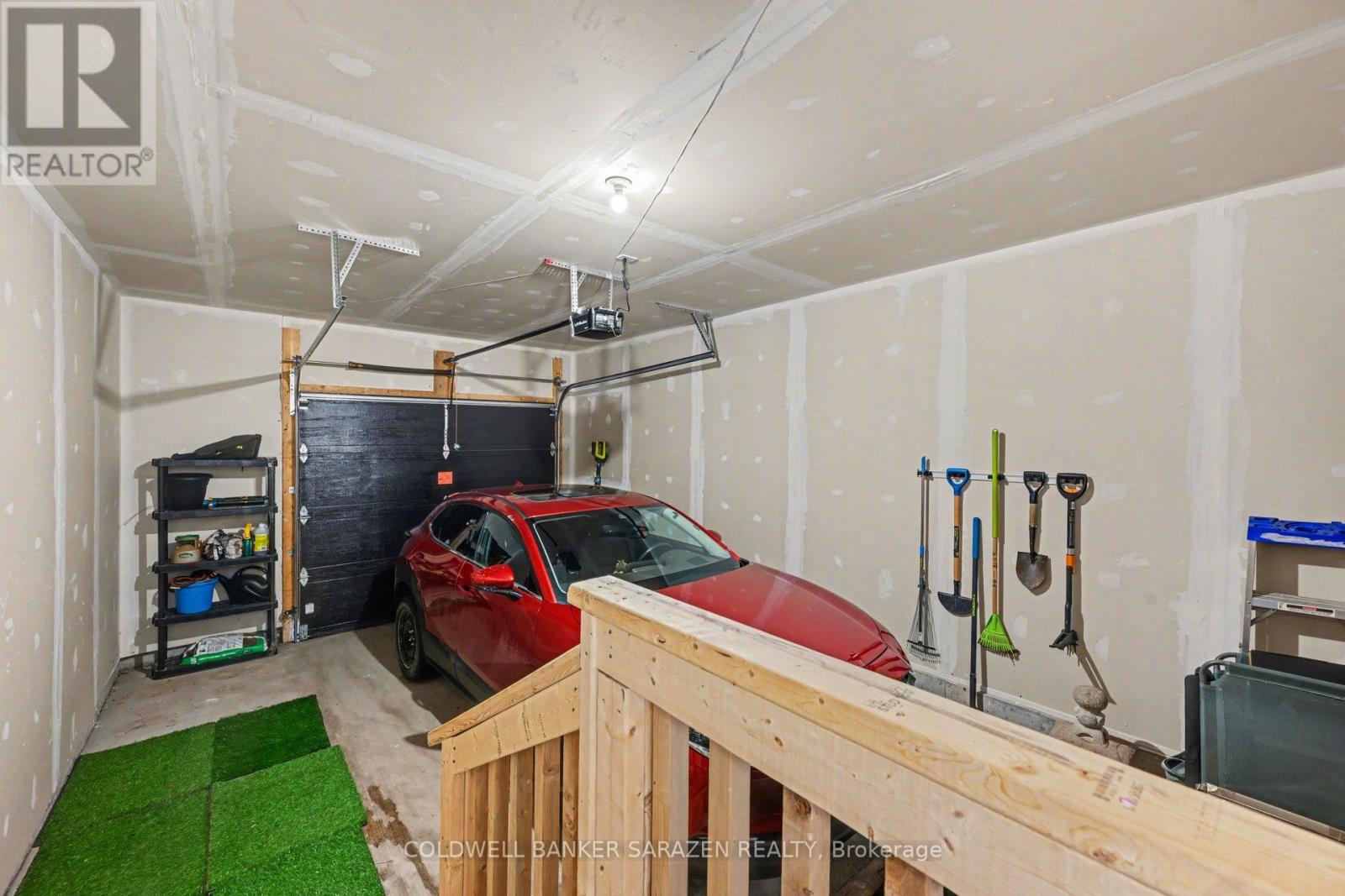 Interior of garage