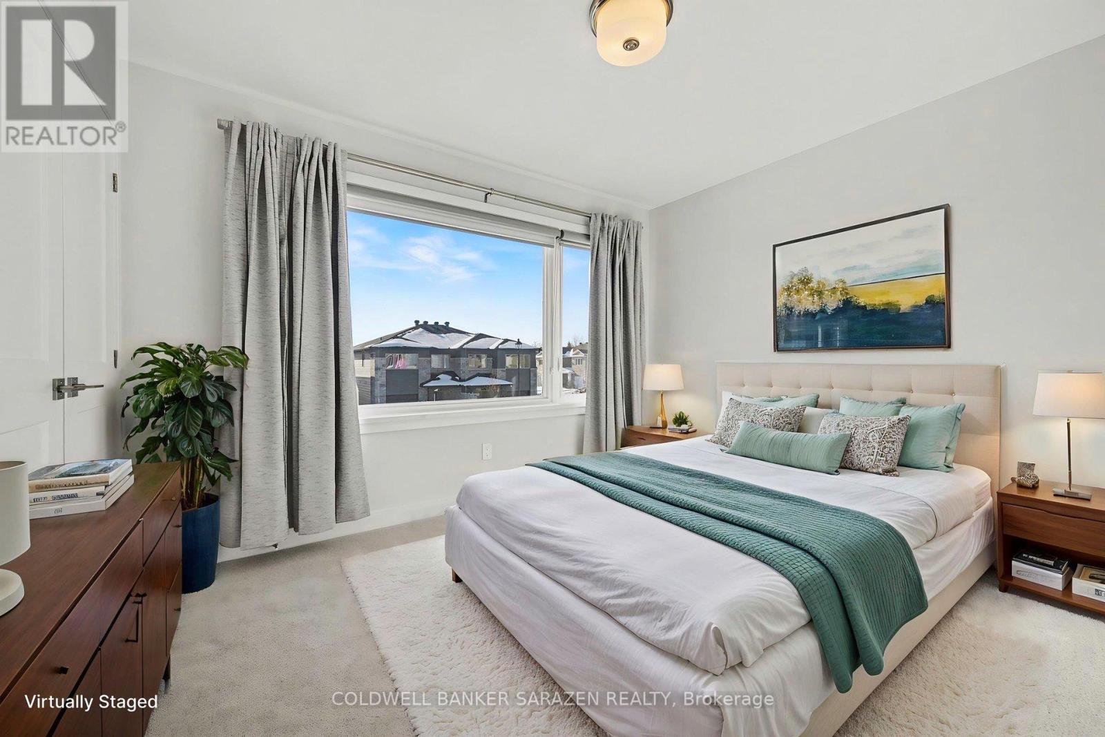 Virtually staged bedroom