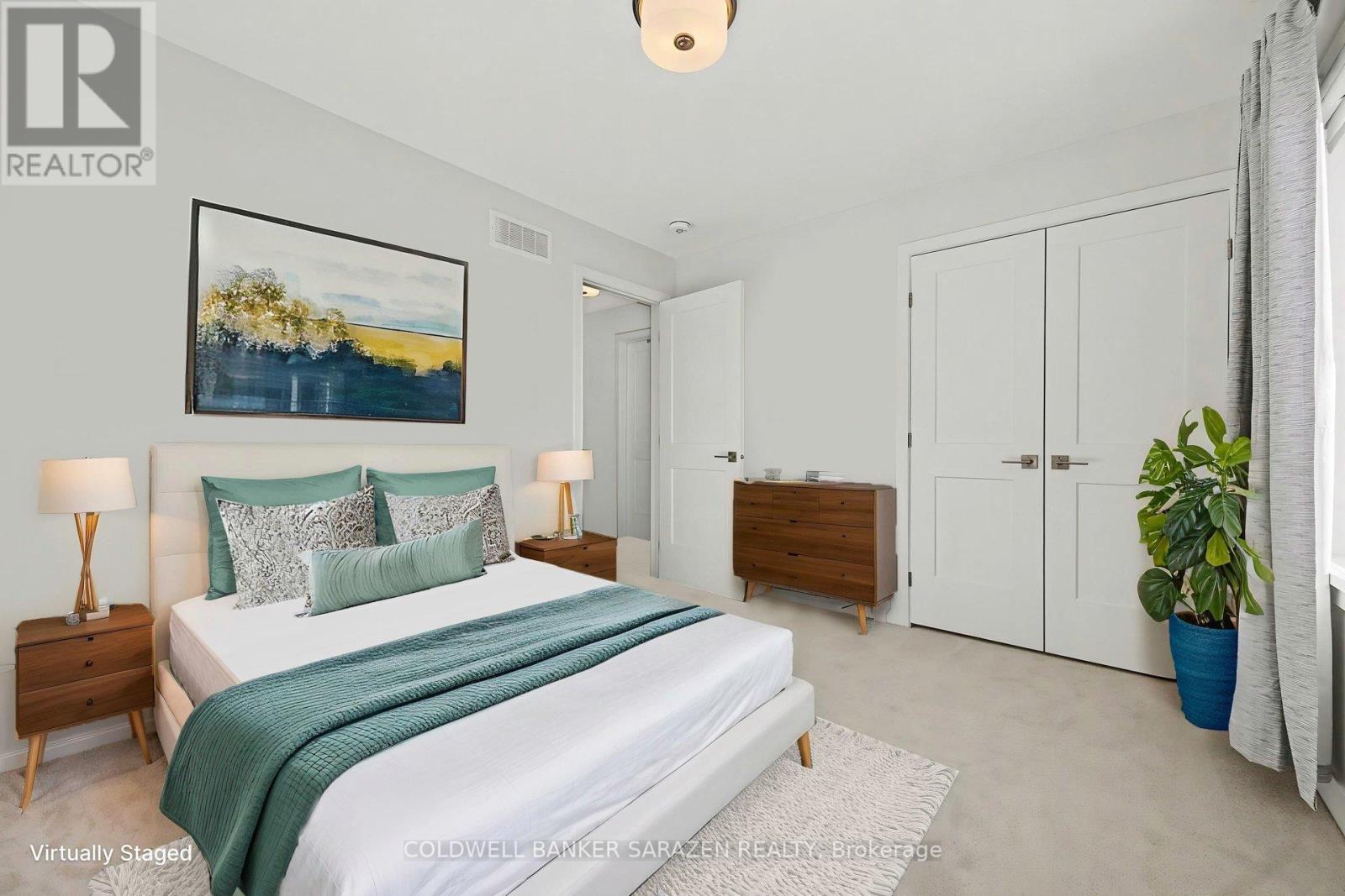 Virtually staged bedroom