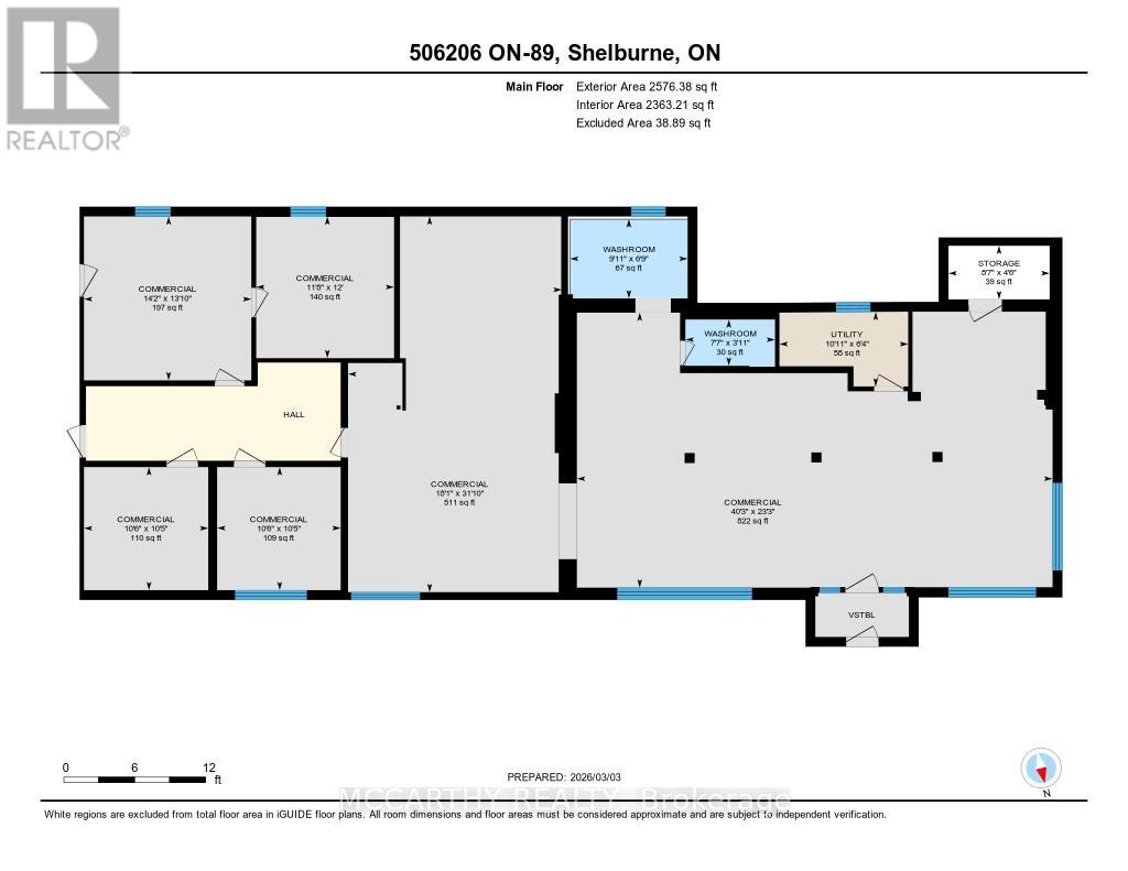 Main Floor showing lg showrooms and offices