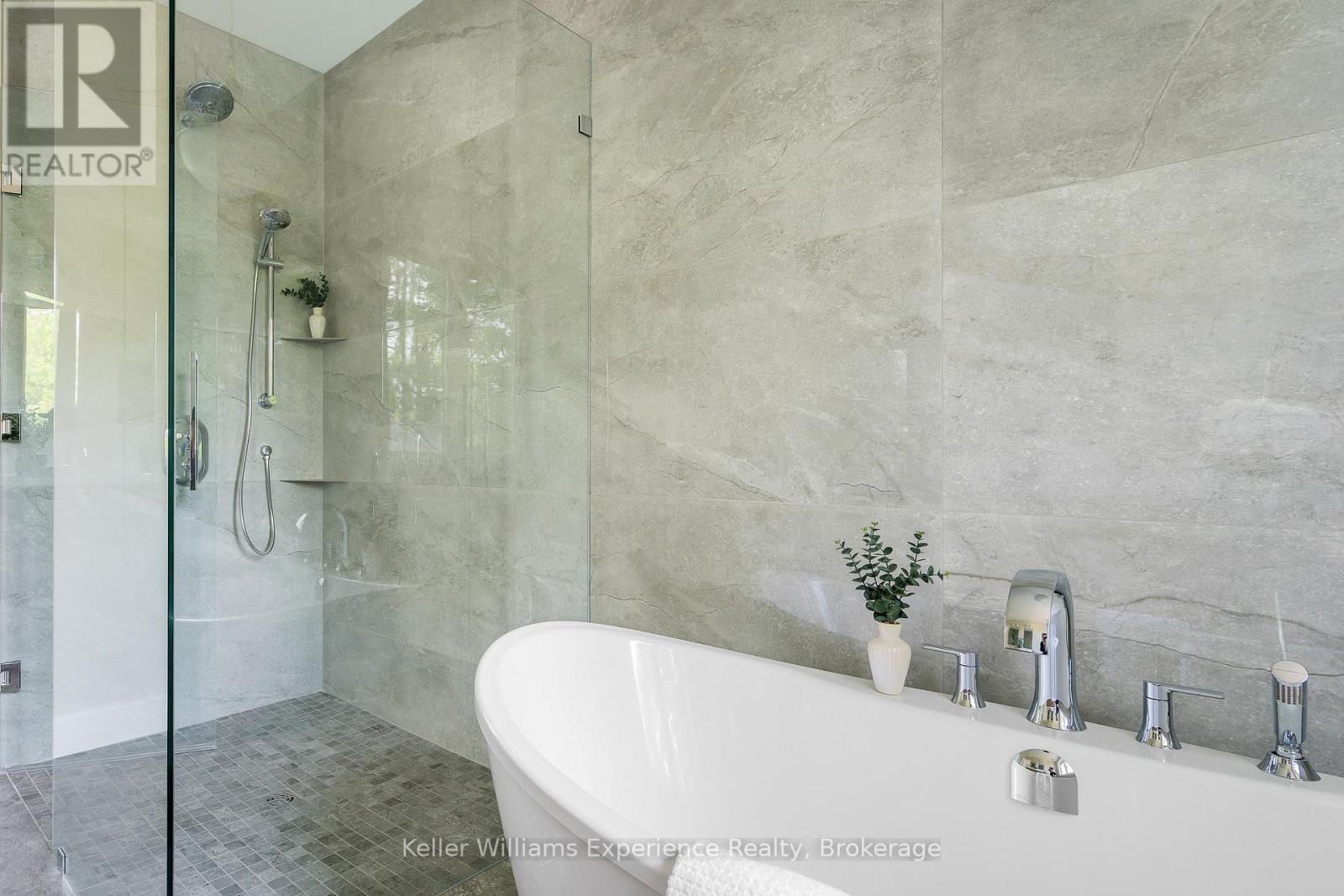 Glass-Enclosed Rainfall Shower
