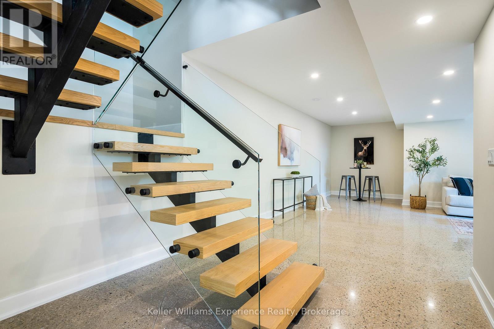 Glass-And-Steel Staircase is a Statement Piece