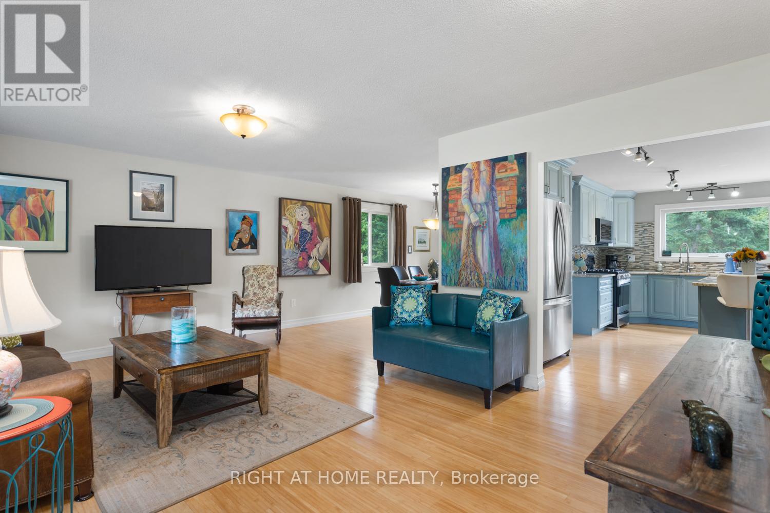 Large opening to the kitchen from the living room
