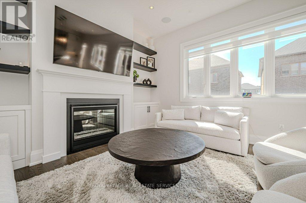 Inviting Living Room Anchored by a Gas Fireplace
