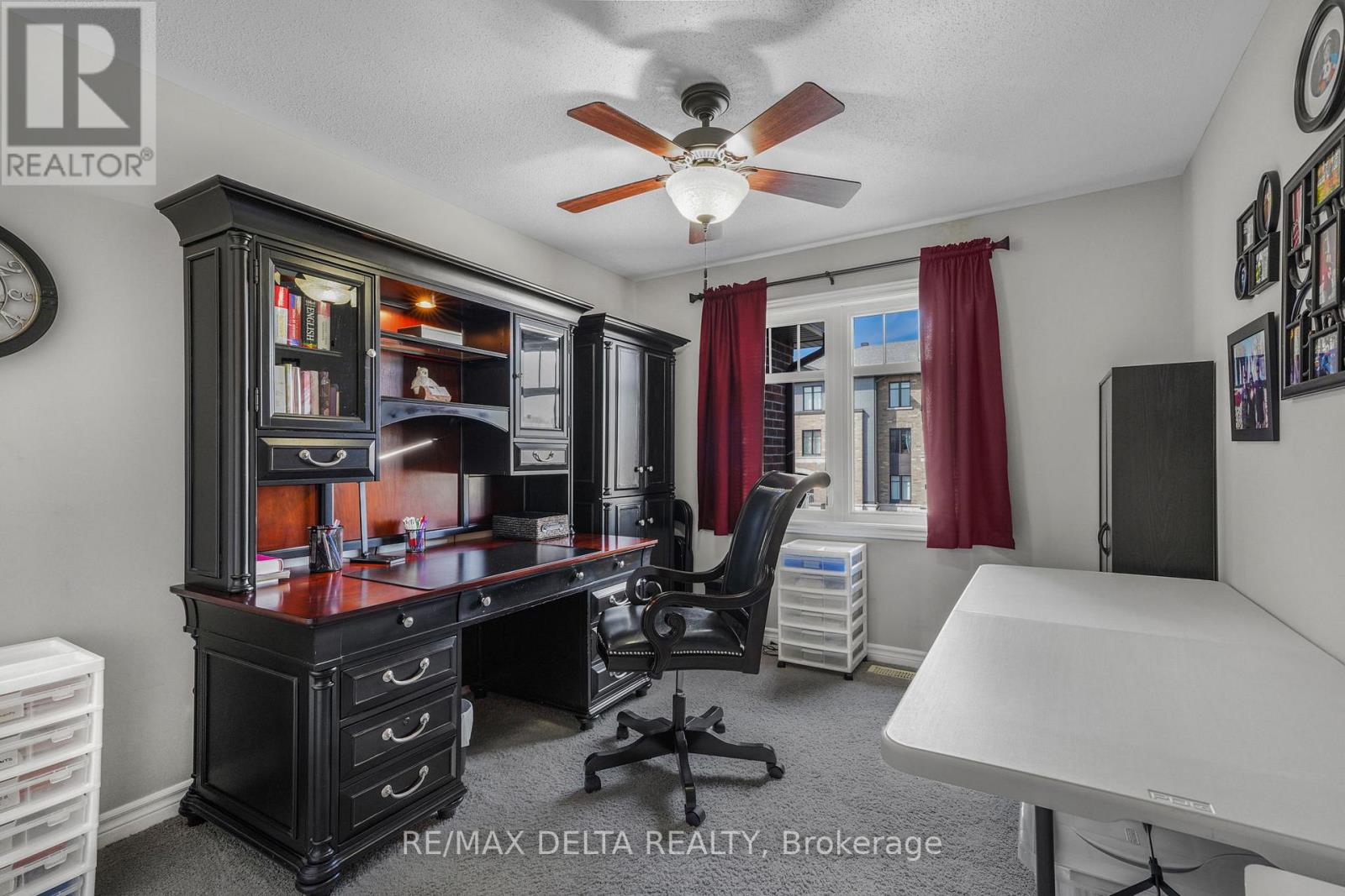 Bedroom 3 presently used as an office area.