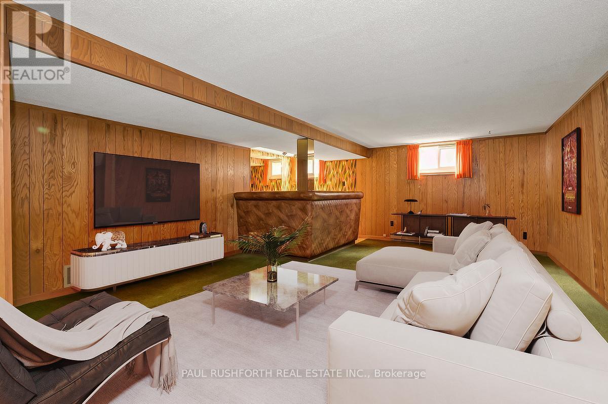 Virtually Staged-Basement Rec Room