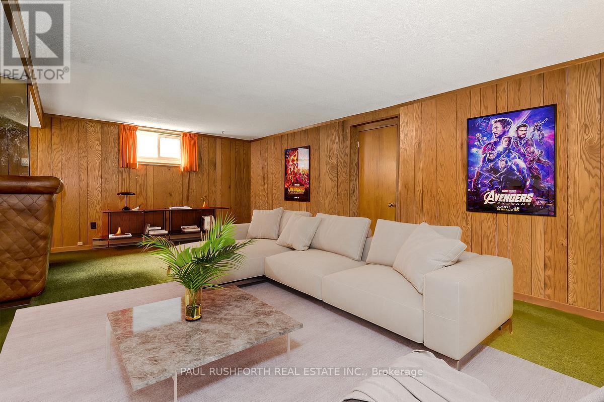 Virtually Staged-Basement Rec Room