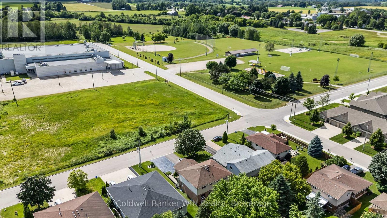 Aerial View of Sports Fields and Complex
