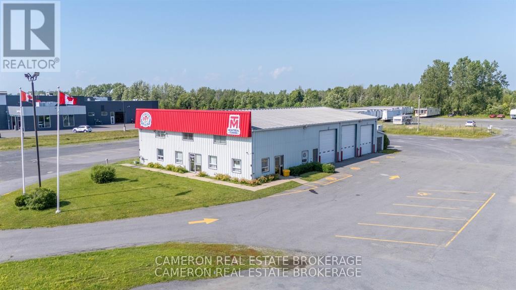 Aerial view of the building from the SW